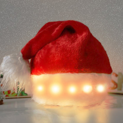 Christmas Plush Hat LED Light