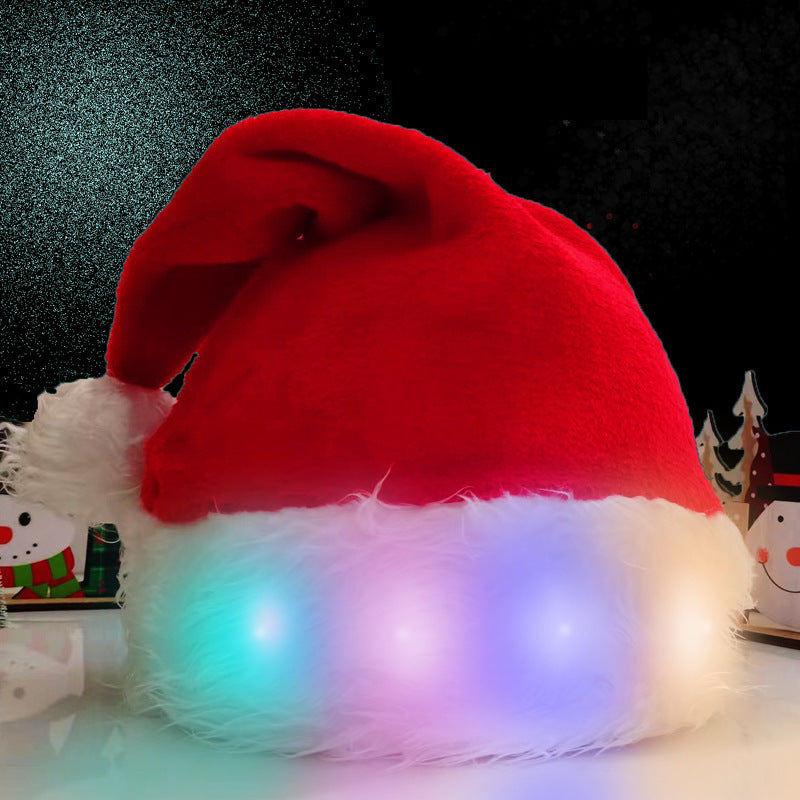 Christmas Plush Hat LED Light